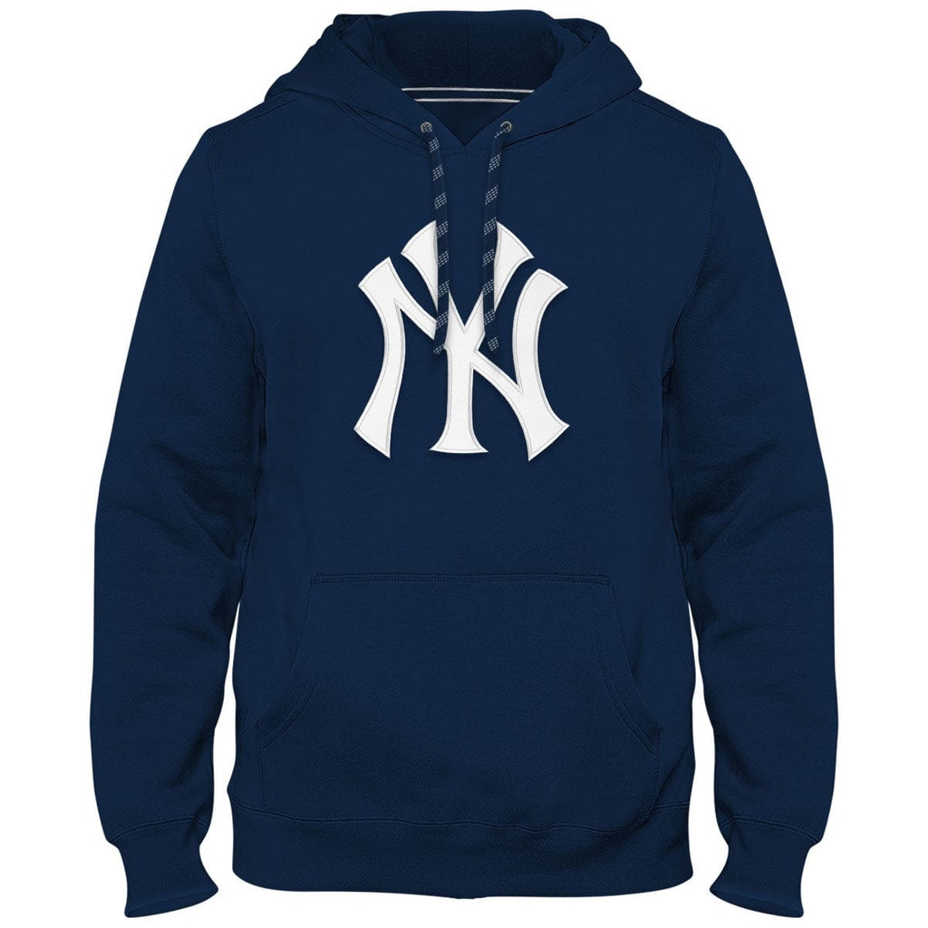 New York Yankees MLB Bulletin Men Navy Express Twill Logo Hoodie product image 1, provided for visual reference and product