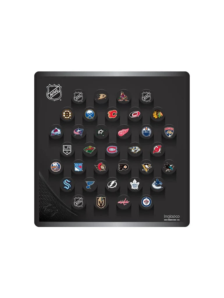 NHL Inglasco 32 Teams Basic Logo Hockey Mini Puck Wall Plaque product image 1, provided for visual reference and product