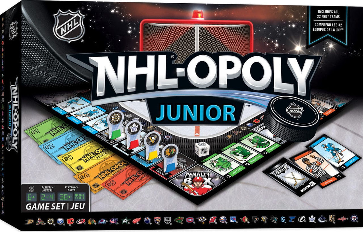 NHL Masterpieces All Teams League Opoly Junior Game product image 1, provided for visual reference and product detail review