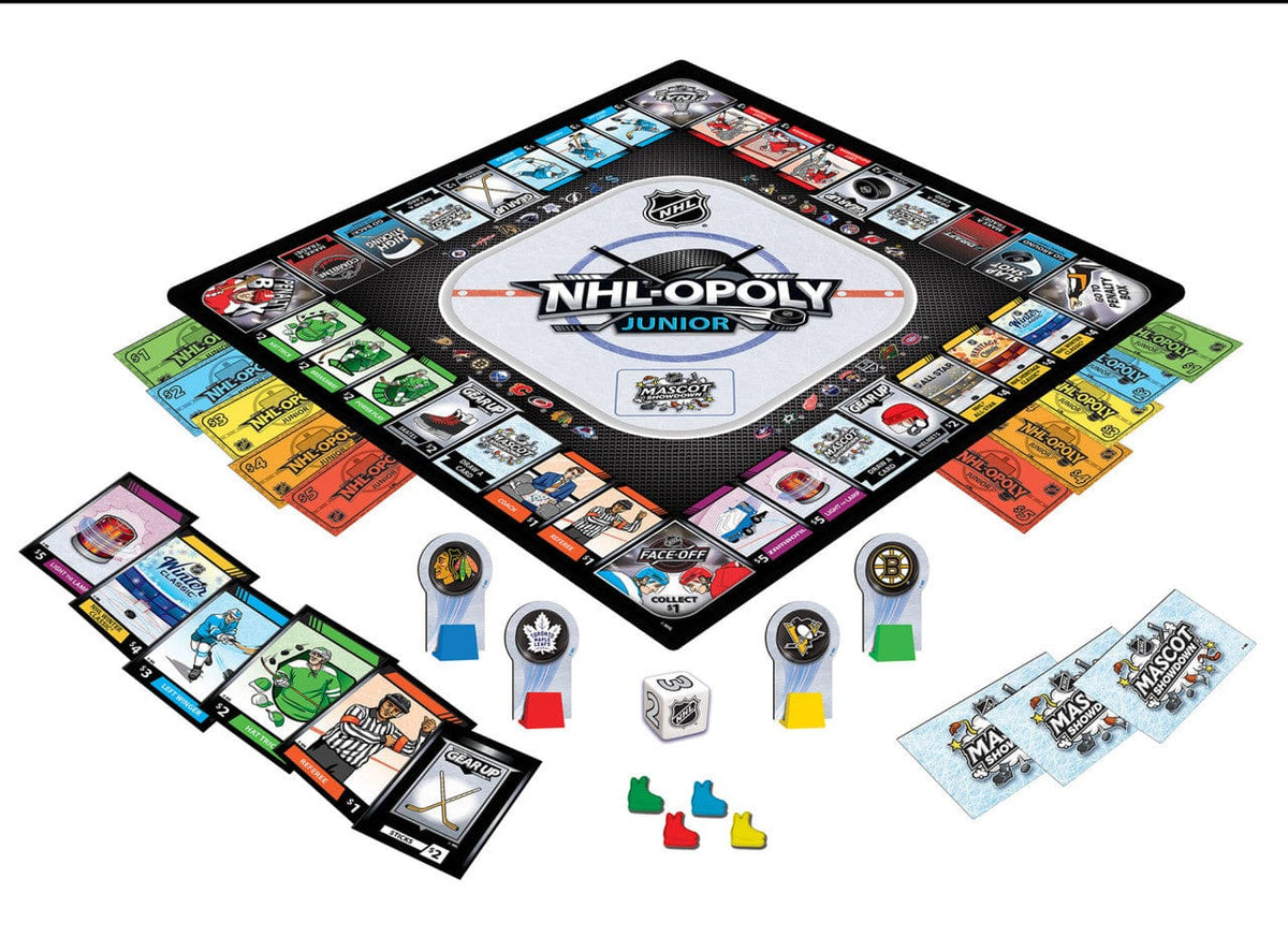 NHL Masterpieces All Teams League Opoly Junior Game product image 3, provided for visual reference and product detail review