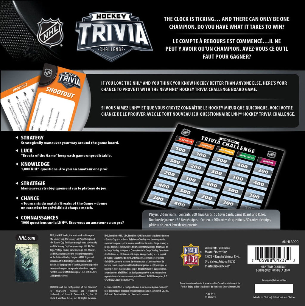 NHL Masterpieces All Teams Trivia Game product image 2, provided for visual reference and product detail review