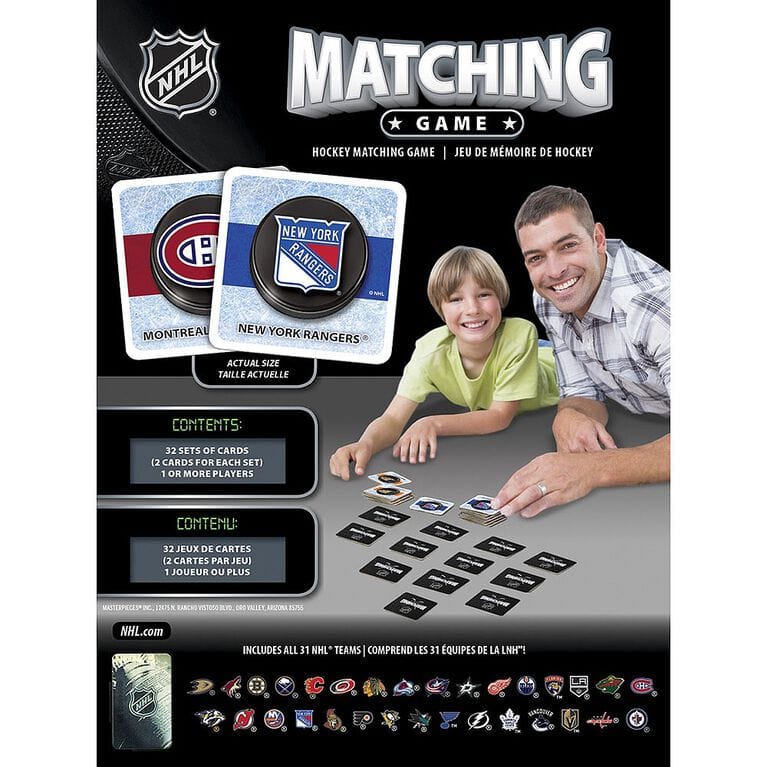 NHL Masterpieces Hockey Teams Matching Game product image 4, provided for visual reference and product detail review