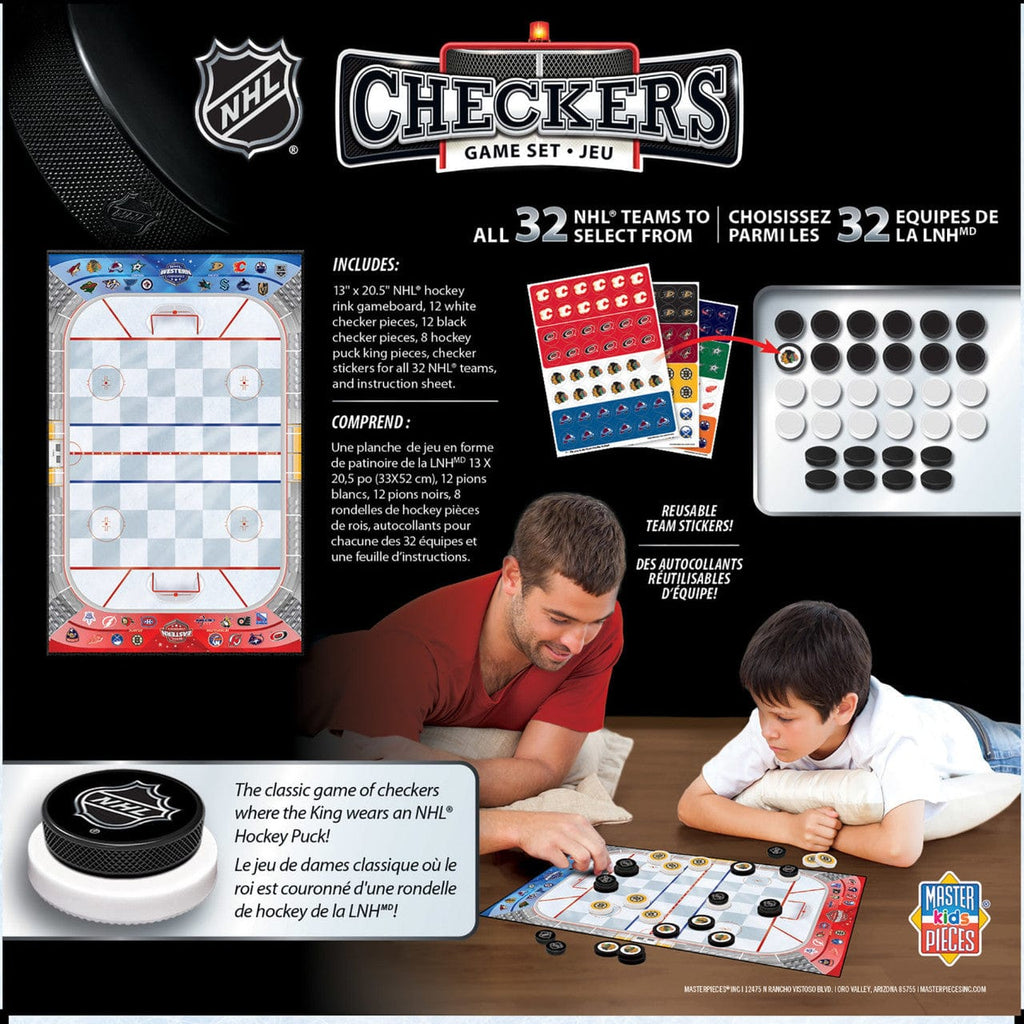 NHL Masterpieces League Checkers Game product image 2, provided for visual reference and product detail review
