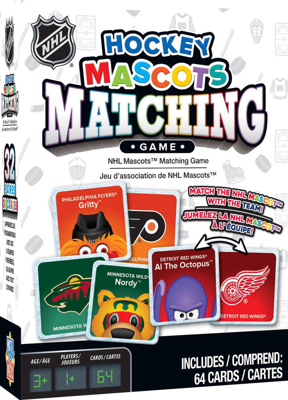 NHL Masterpieces Mascots Matching Game product image 1, provided for visual reference and product detail review