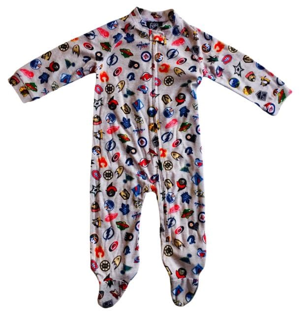 NHL Outerstuff Infant Raglan Zip Up Coverall product image 1, provided for visual reference and product detail review