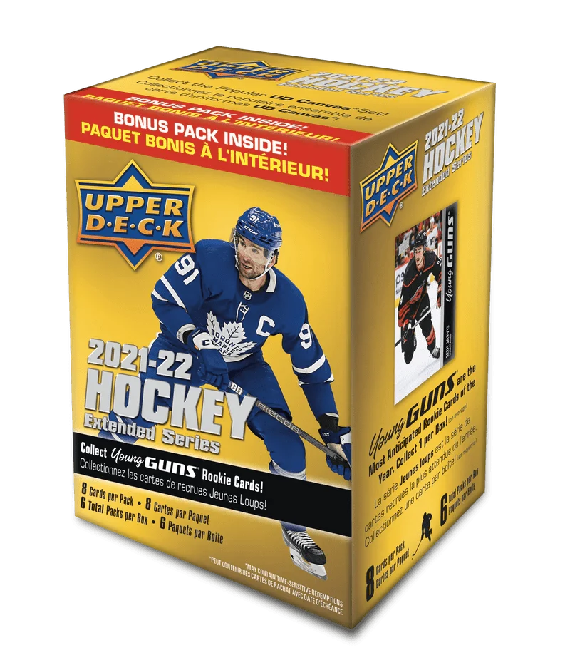 NHL Upper Deck 2022 Hockey Extended Series Blaster product image 1, provided for visual reference and product detail review