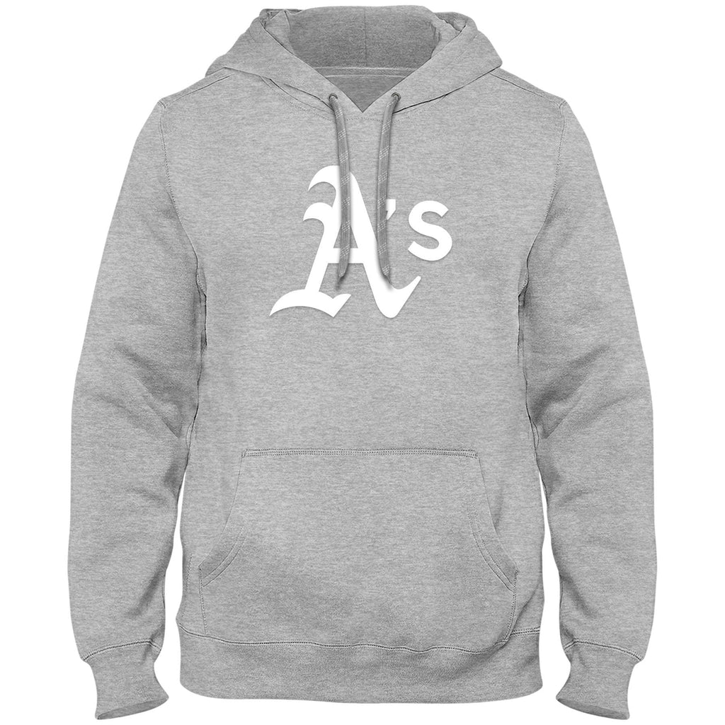 Oakland Athletics MLB Bulletin Men Athletic Grey Express Twill Logo Hoodie product image 1, provided for visual reference