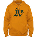 Oakland Athletics MLB Bulletin Men Gold Express Twill Logo Hoodie product image 1, provided for visual reference and product