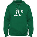 Oakland Athletics MLB Bulletin Men Green Express Twill Logo Hoodie product image 1, provided for visual reference and