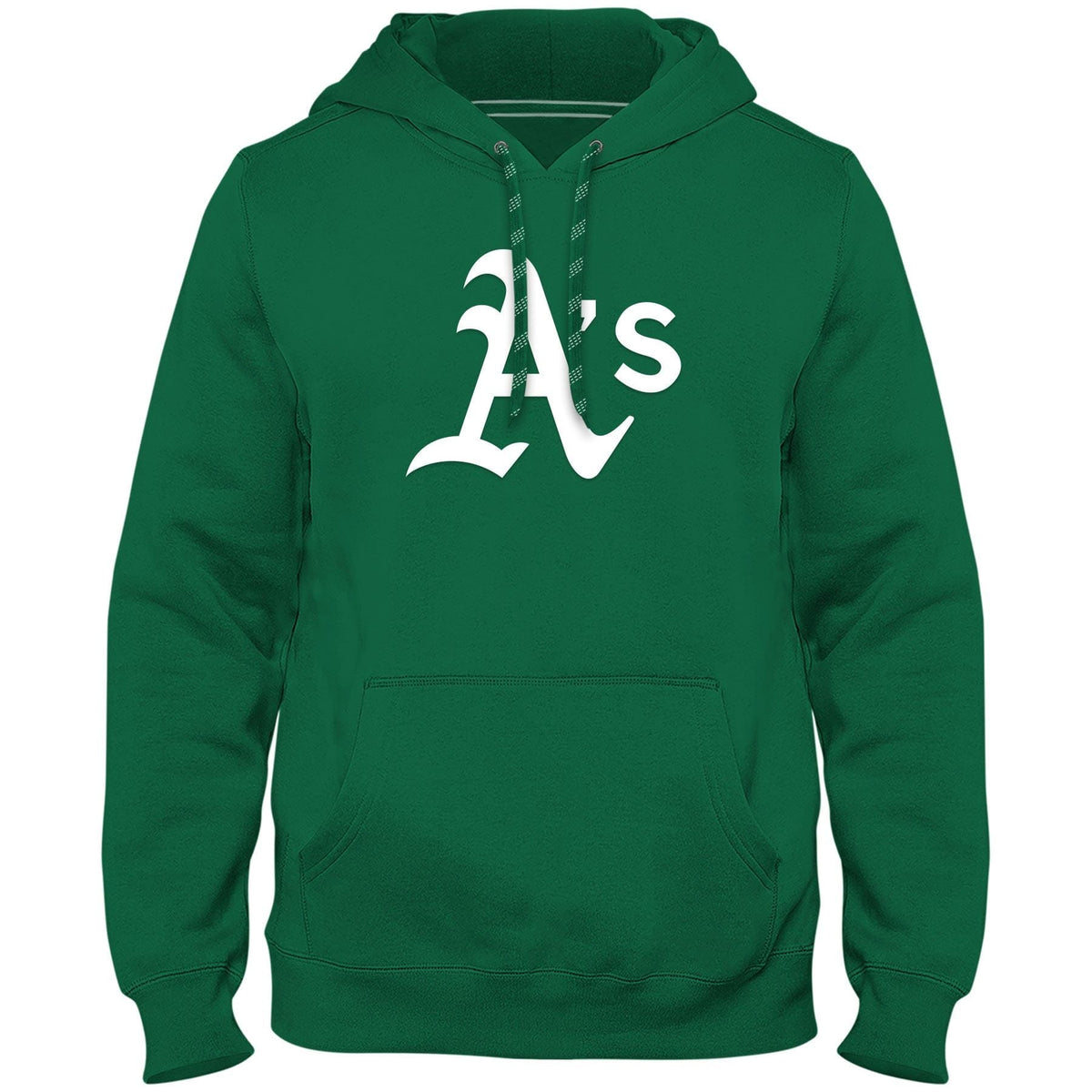 Oakland Athletics MLB Bulletin Men Green Express Twill Logo Hoodie product image 1, provided for visual reference and