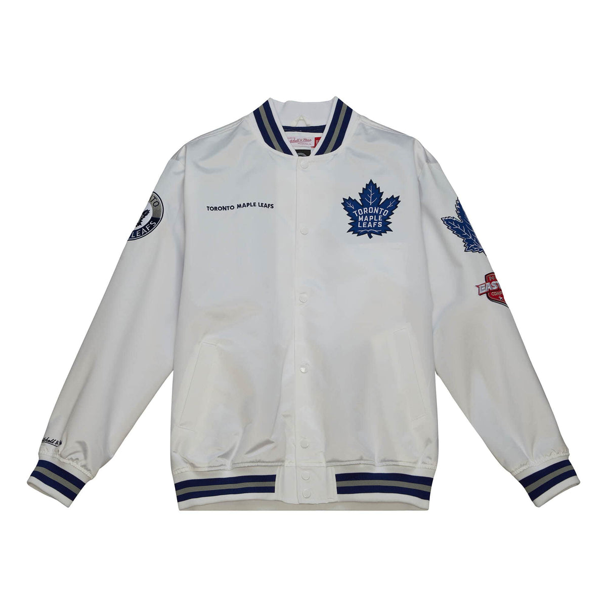 Toronto Maple Leafs NHL Mitchell & Ness Men’s White City Collection Lightweight Satin Jacket product image 1, provided for