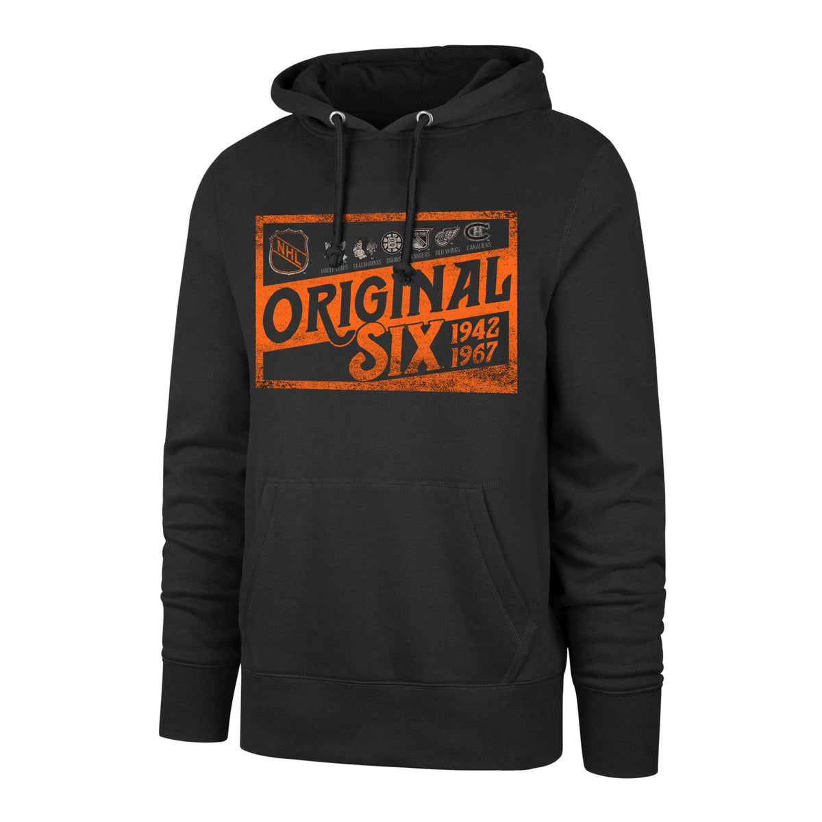 Original Six NHL 47 Brand Men Black York Pullover Hoodie product image 1, provided for visual reference and product detail
