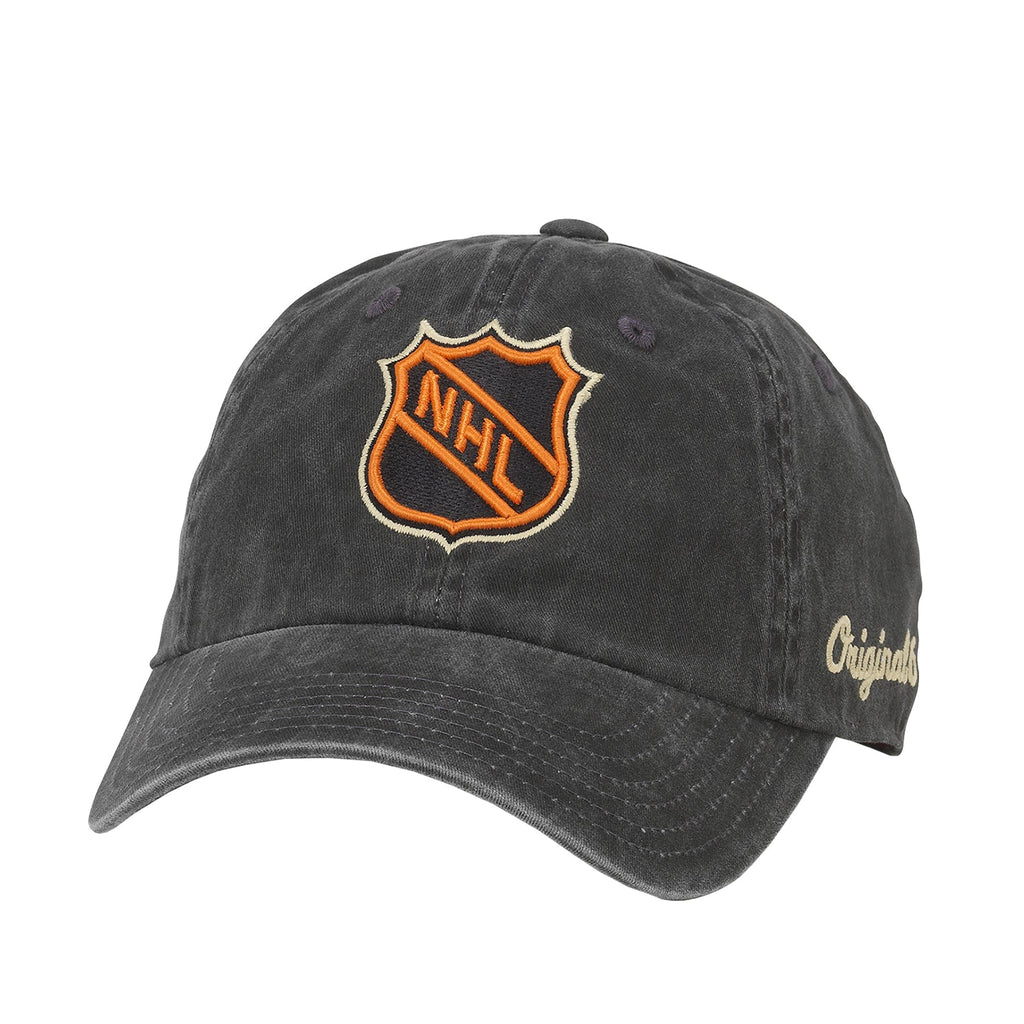 Original Six NHL American Needle Men Grey New Raglan Adjustable Hat product image 1, provided for visual reference and