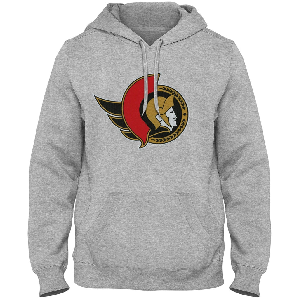 Ottawa Senators NHL Bulletin Men Athletic Grey Express Twill Logo Hoodie product image 1, provided for visual reference and
