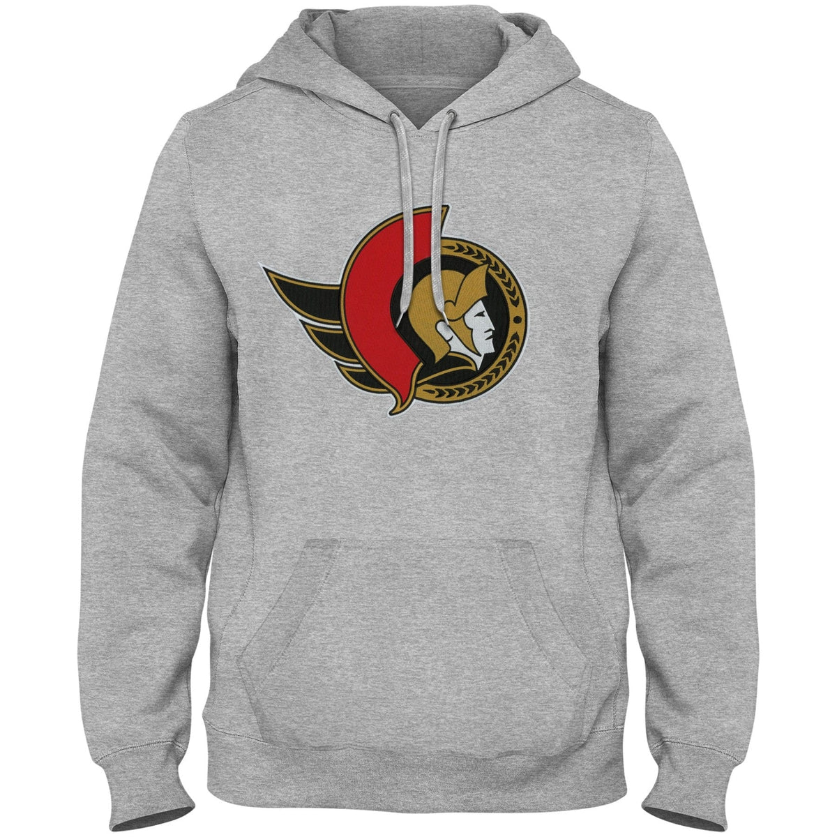 Ottawa Senators NHL Bulletin Men Athletic Grey Express Twill Logo Hoodie product image 1, provided for visual reference and