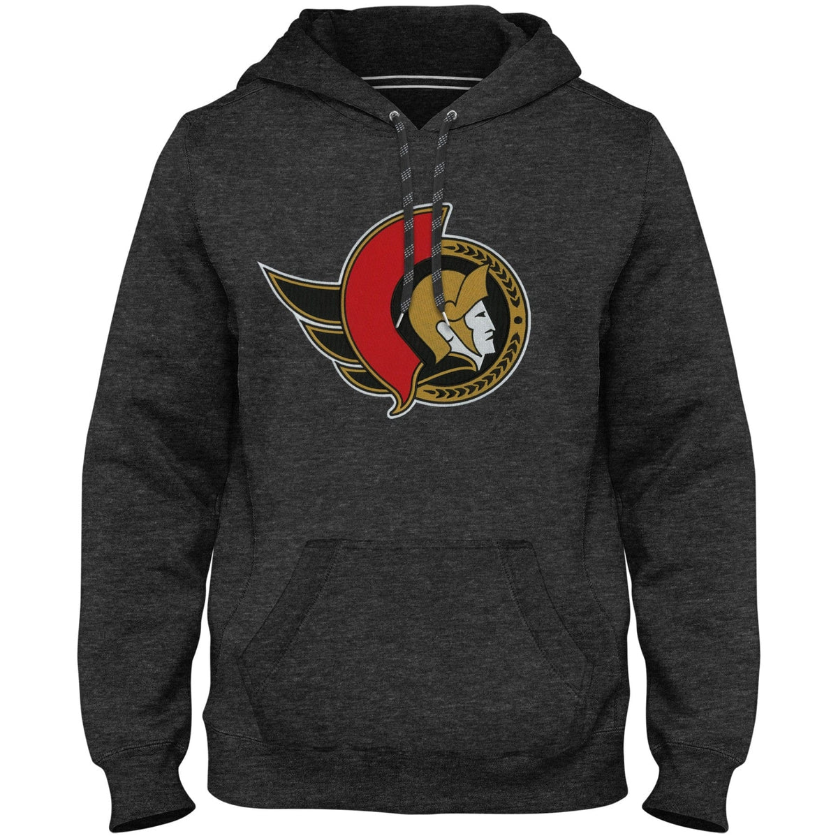 Ottawa Senators NHL Bulletin Men Charcoal Express Twill Logo Hoodie product image 1, provided for visual reference and