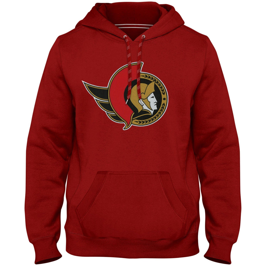 Ottawa Senators NHL Bulletin Men Red Express Twill Logo Hoodie product image 1, provided for visual reference and product