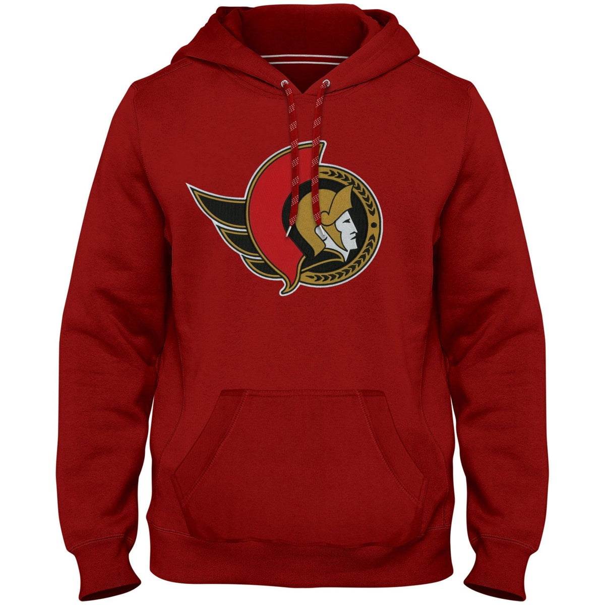 Ottawa Senators NHL Bulletin Men Red Express Twill Logo Hoodie product image 1, provided for visual reference and product