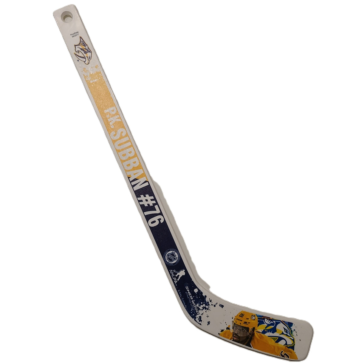 P.K Subban Nashville Predators NHL Inglasco Player Plastic Mini Stick product image 1, provided for visual reference and