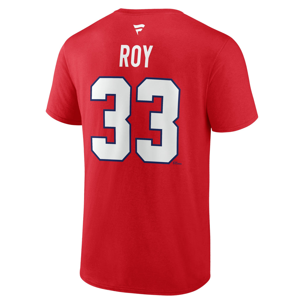 Patrick Roy Montreal Canadiens NHL Fanatics Branded Men Red Alumni Authentic T-Shirt product image 1, provided for visual