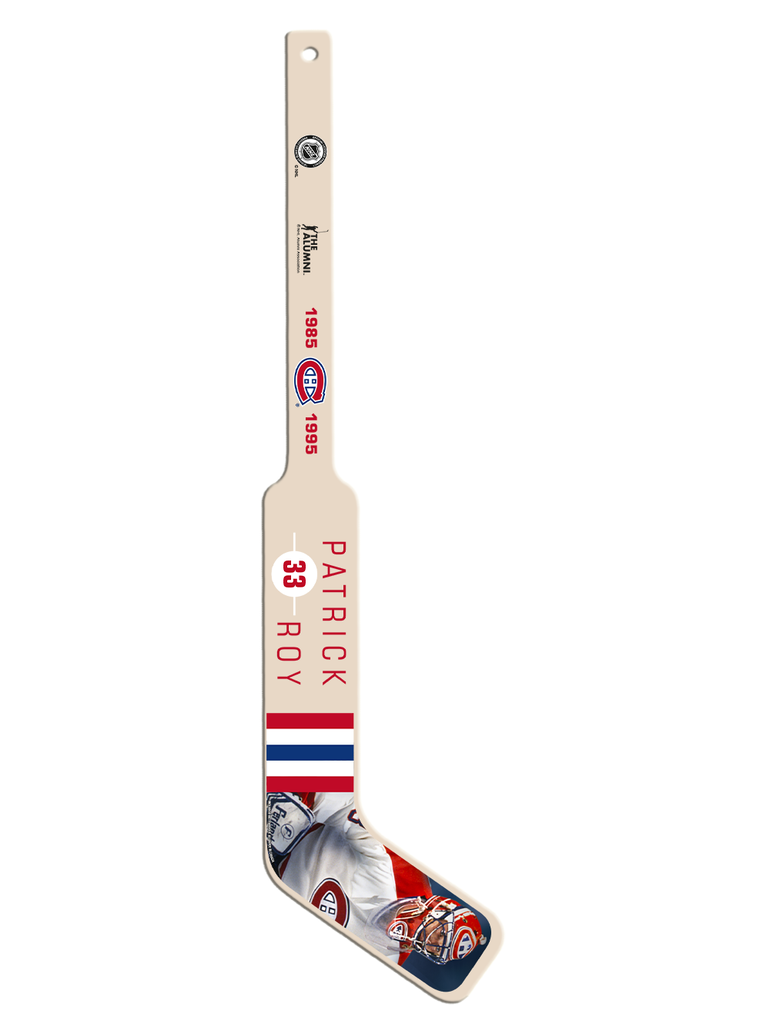 Patrick Roy Montreal Canadiens NHL Inglasco Alumni Mini Wooden Stick product image 1, provided for visual reference and
