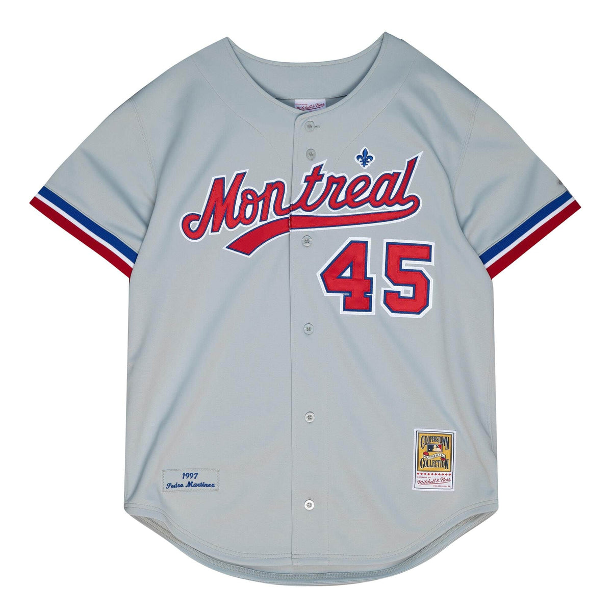 Pedro Martinez Montreal Expos MLB Mitchell & Ness Men Grey 1997 Authentic Jersey product image 1, provided for visual