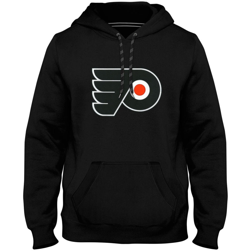 Philadelphia Flyers NHL Bulletin Men Black Express Twill Logo Hoodie product image 1, provided for visual reference and