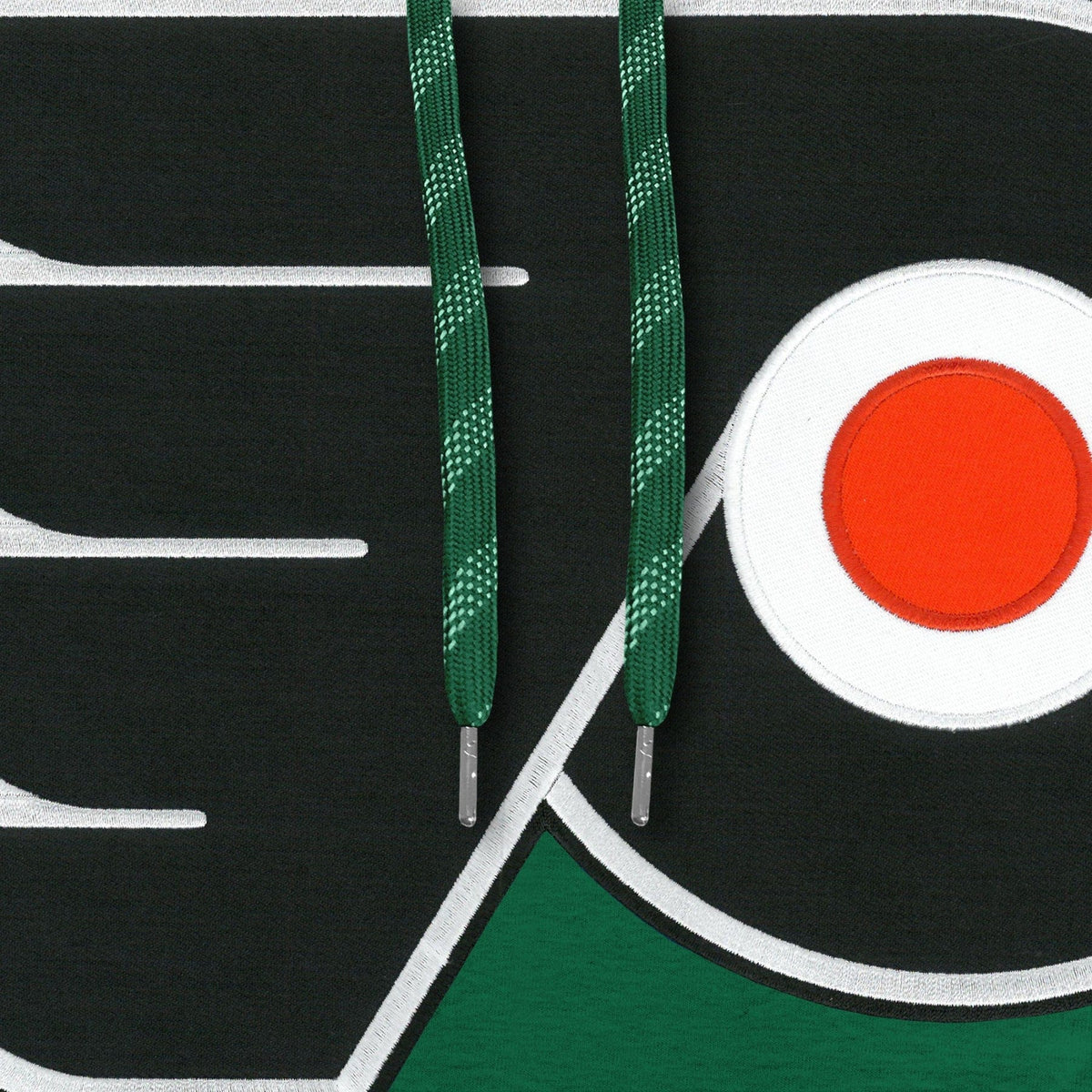 Philadelphia Flyers NHL Bulletin Men Green Express Twill Logo Hoodie product image 3, provided for visual reference and