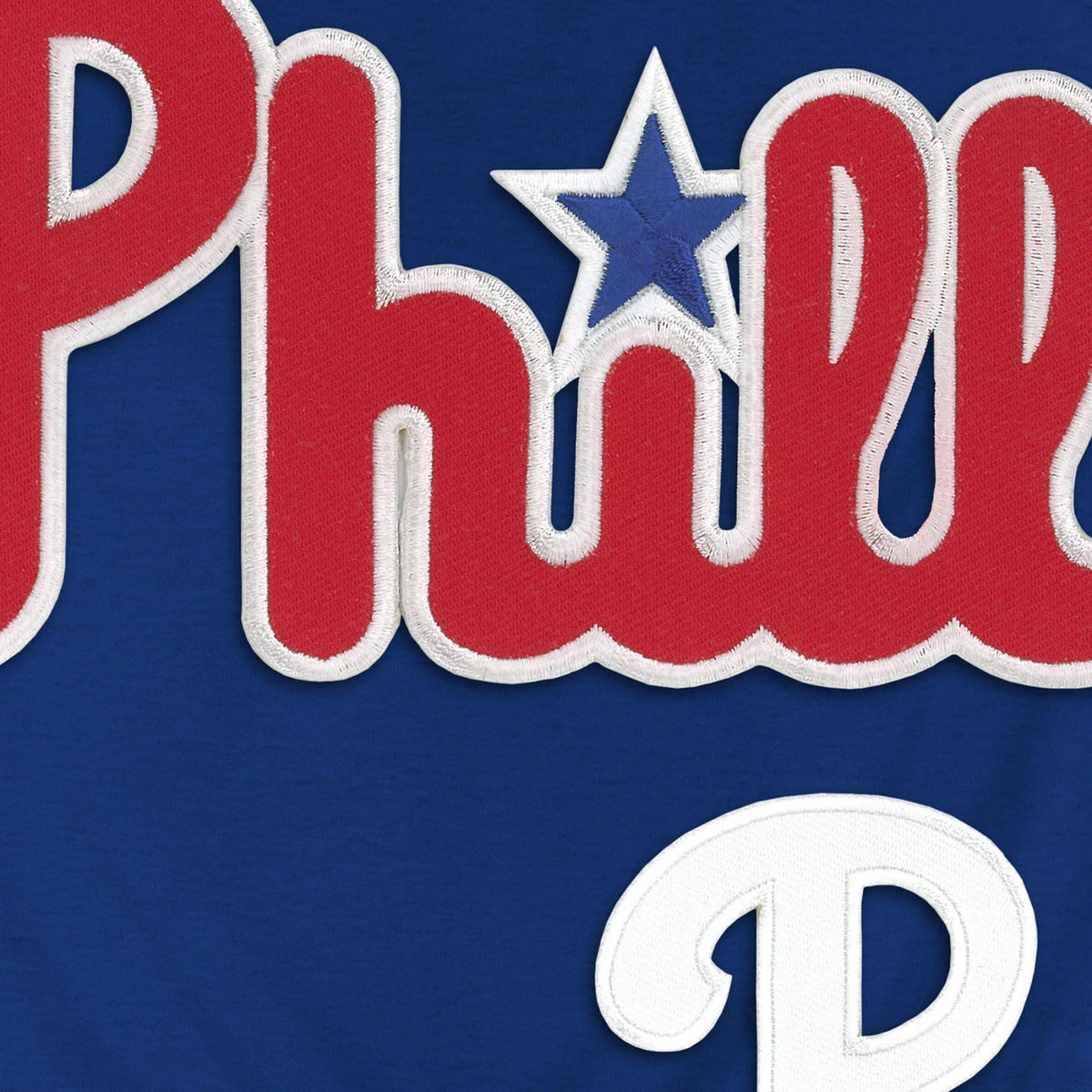 Philadelphia Phillies MLB Bulletin Men Royal Blue Home Field Twill Logo Hoodie product image 3, provided for visual