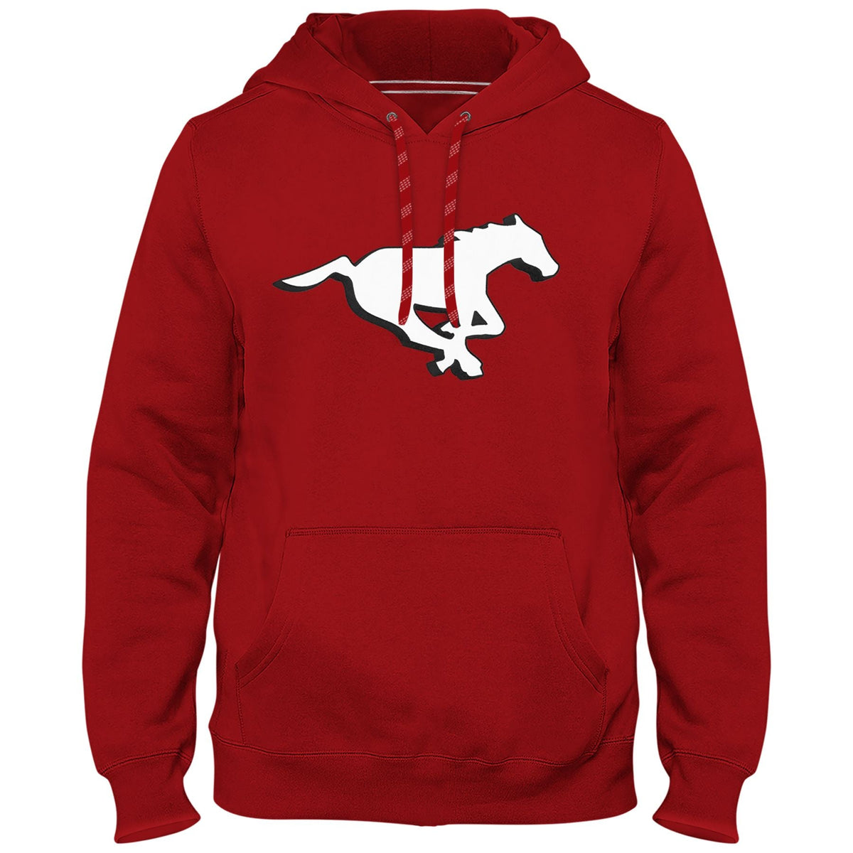 Calgary Stampeders CFL Bulletin Men Red Express Twill Logo Hoodie product image 1, provided for visual reference and product