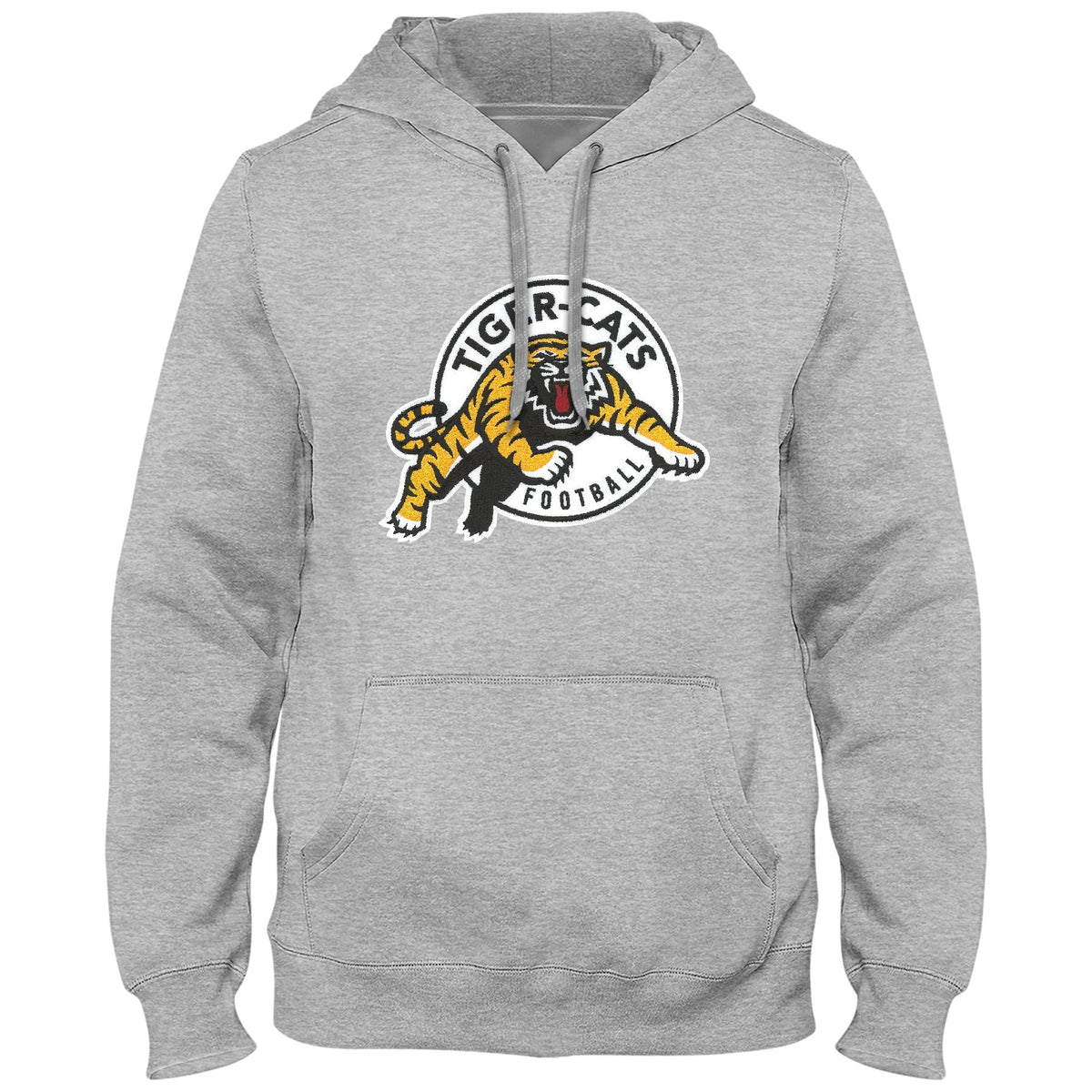 Hamilton Tiger-Cats CFL Bulletin Men Athletic Grey Express Twill Logo Hoodie product image 1, provided for visual reference