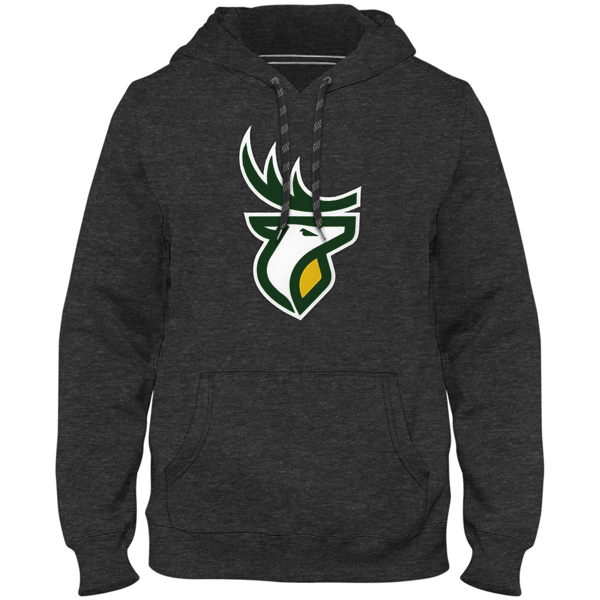 Edmonton Elks CFL Bulletin Men Charcoal Express Twill Logo Hoodie product image 1, provided for visual reference and product