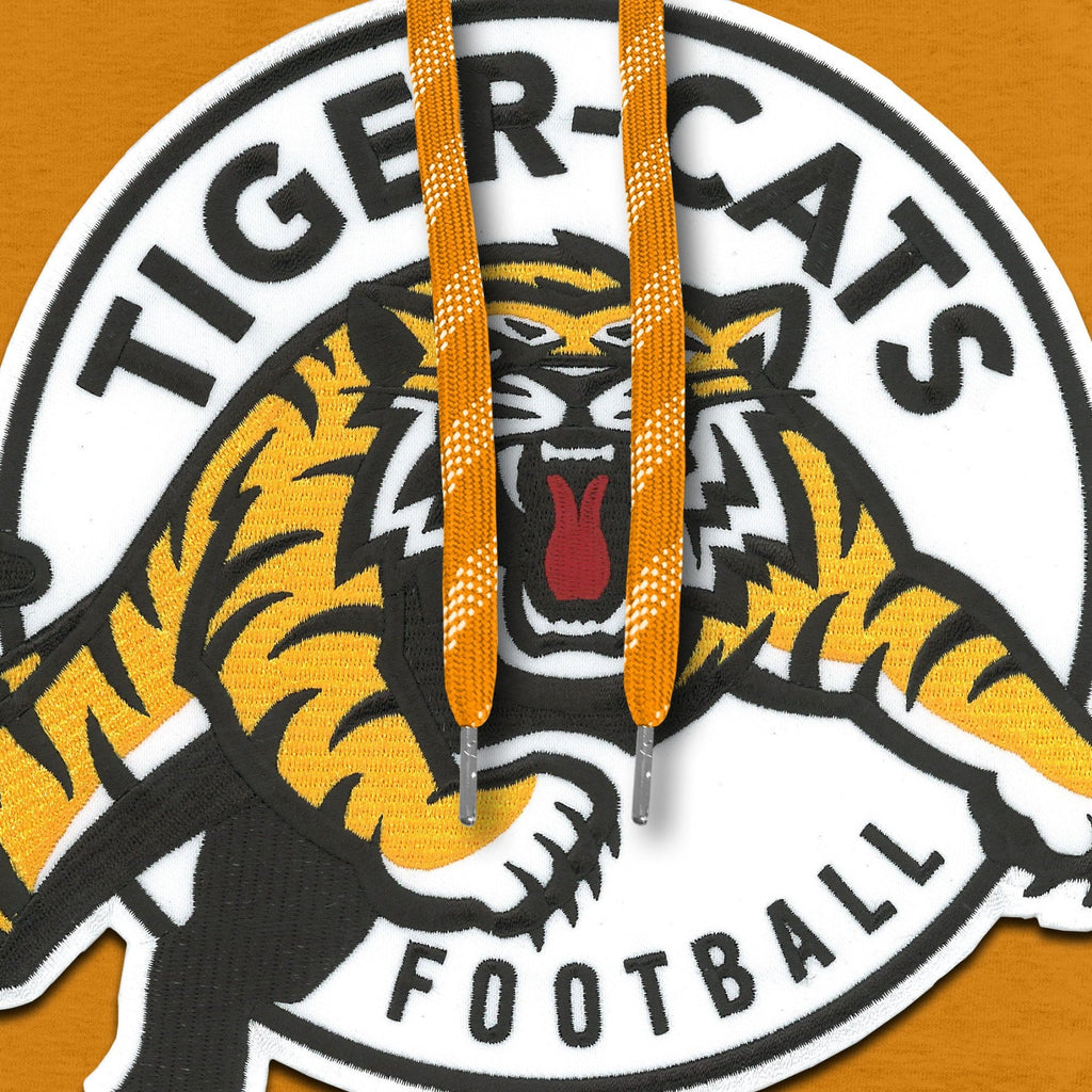 Hamilton Tiger-Cats CFL Bulletin Men Gold Express Twill Logo Hoodie product image 3, provided for visual reference and