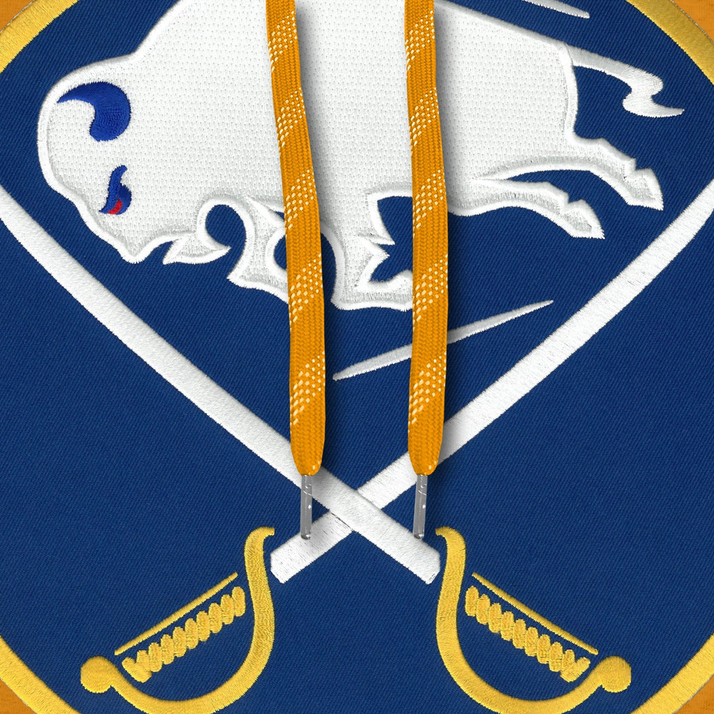 Buffalo Sabres NHL Bulletin Men Gold Express Twill Logo Hoodie product image 2, provided for visual reference and product
