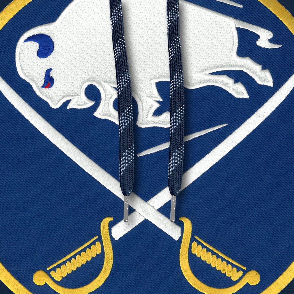 Buffalo Sabres NHL Bulletin Men Navy Express Twill Logo Hoodie product image 2, provided for visual reference and product