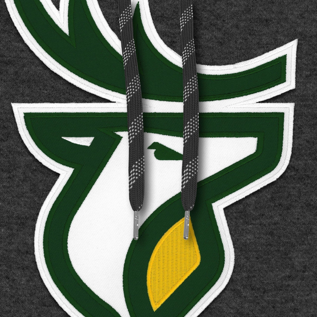 Edmonton Elks CFL Bulletin Men Charcoal Express Twill Logo Hoodie product image 3, provided for visual reference and product