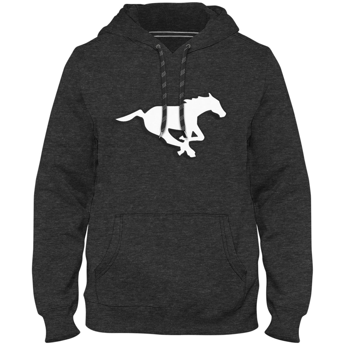 Calgary Stampeders CFL Bulletin Men Charcoal Express Twill Logo Hoodie product image 1, provided for visual reference and
