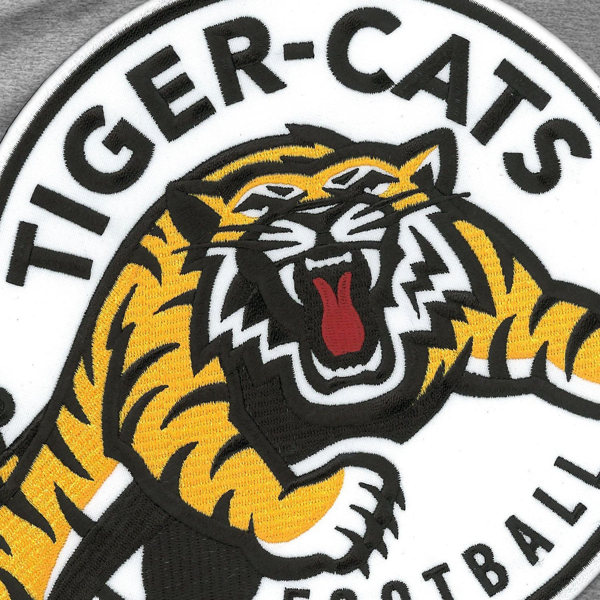 Hamilton Tiger-Cats CFL Bulletin Men Athletic Grey Express Twill Logo Hoodie product image 3, provided for visual reference
