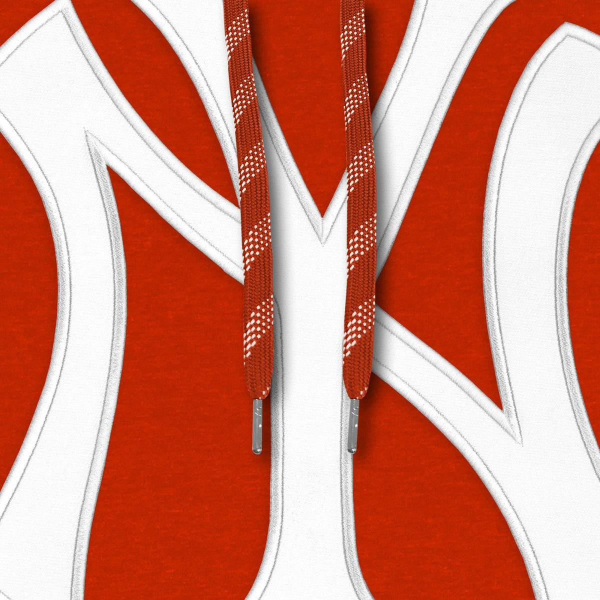 New York Yankees MLB Bulletin Men Orange Express Twill Logo Hoodie product image 2, provided for visual reference and