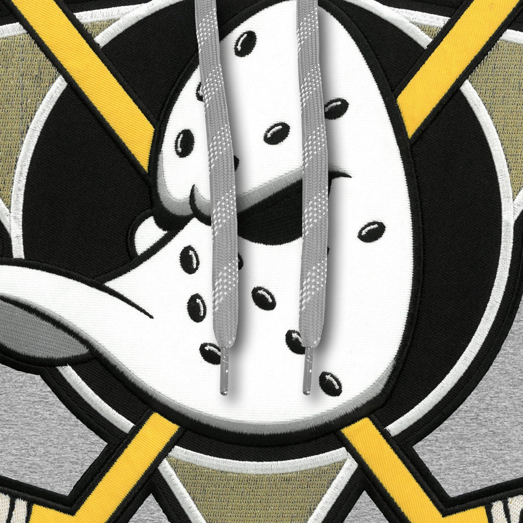 Anaheim Ducks NHL Bulletin Men Athletics Grey Express Twill Logo Hoodie product image 2, provided for visual reference and