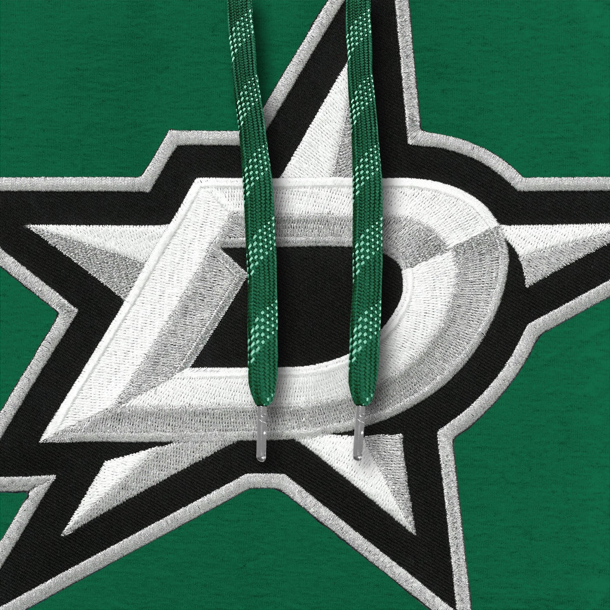 Dallas Stars NHL Bulletin Men Green Express Twill Logo Hoodie product image 2, provided for visual reference and product