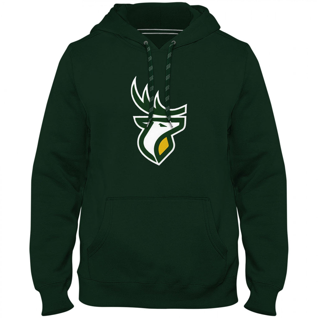 Edmonton Elks CFL Bulletin Men Forest Green Express Twill Logo Hoodie product image 1, provided for visual reference and