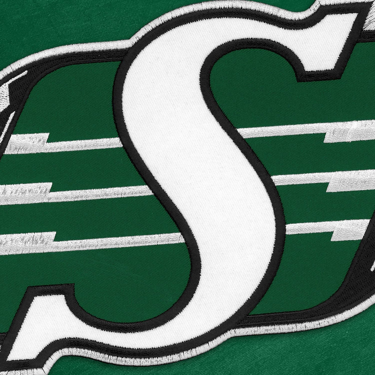 Saskatchewan Roughriders CFL Bulletin Men Green Express Twill Logo Hoodie product image 3, provided for visual reference and