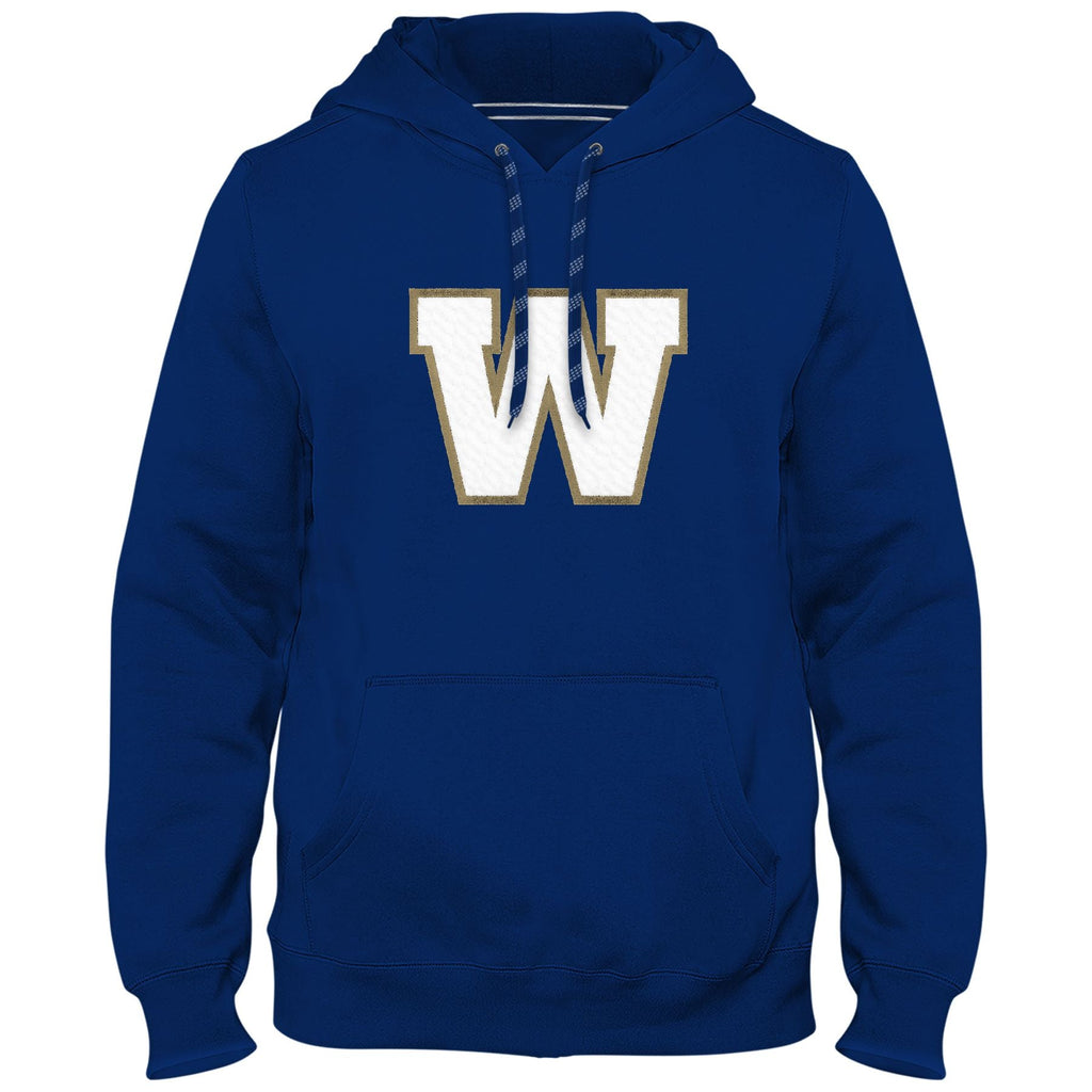 Winnipeg Blue Bombers CFL Bulletin Men Royal Blue Express Twill Logo Hoodie product image 1, provided for visual reference