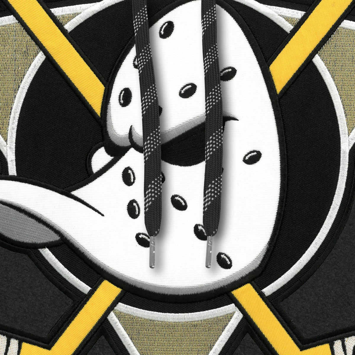 Anaheim Ducks NHL Bulletin Men Black Express Twill Logo Hoodie product image 2, provided for visual reference and product
