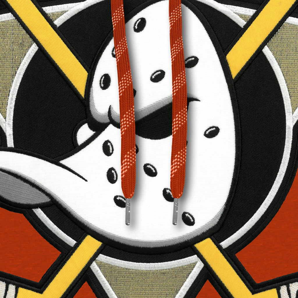 Anaheim Ducks NHL Bulletin Men Orange Express Twill Logo Hoodie product image 2, provided for visual reference and product