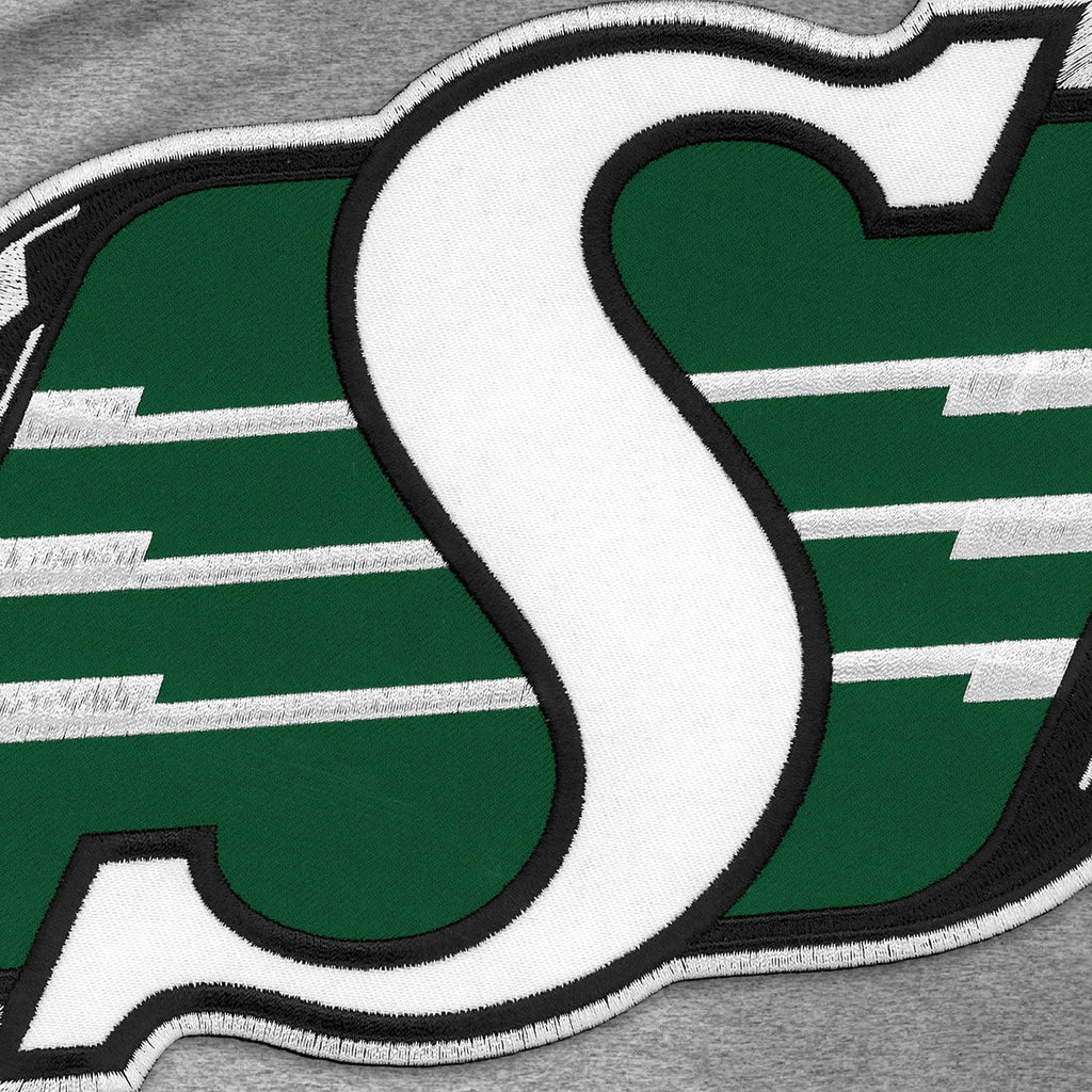 Saskatchewan Roughriders CFL Bulletin Men Athletic Grey Express Twill Logo Hoodie product image 3, provided for visual