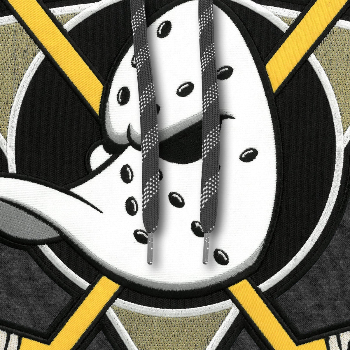 Anaheim Ducks NHL Bulletin Men Charcoal Express Twill Logo Hoodie product image 3, provided for visual reference and product