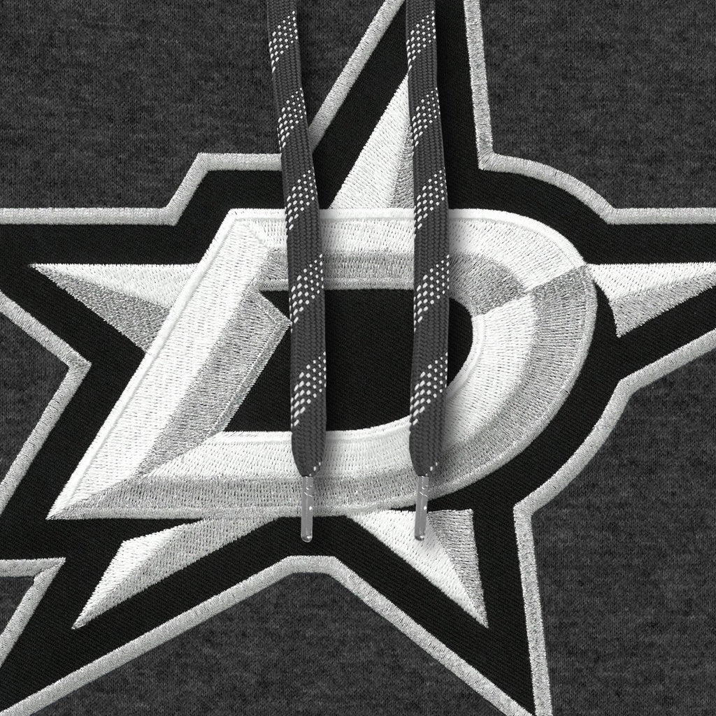 Dallas Stars NHL Bulletin Men Charcoal Express Twill Logo Hoodie product image 2, provided for visual reference and product