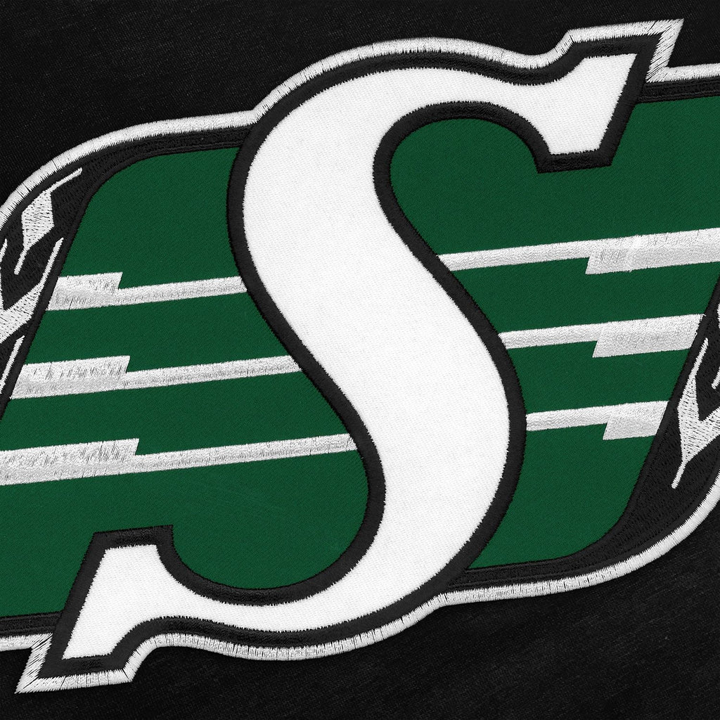 Saskatchewan Roughriders CFL Bulletin Men Black Express Twill Logo Hoodie product image 3, provided for visual reference and